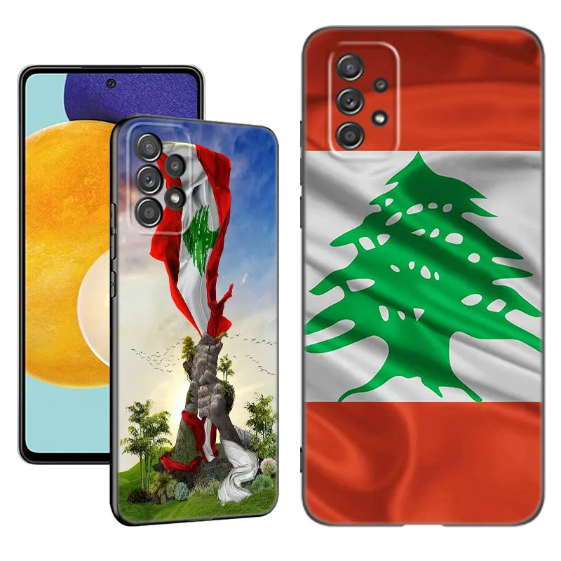 Lebanon Flag Passport Phone Case For Samsung A13 A22 A24 A32 A23 A25 A34 A35 A52S A53 A54 A55 A73 5G A12 A14 A15 A31 A33 A50 A51