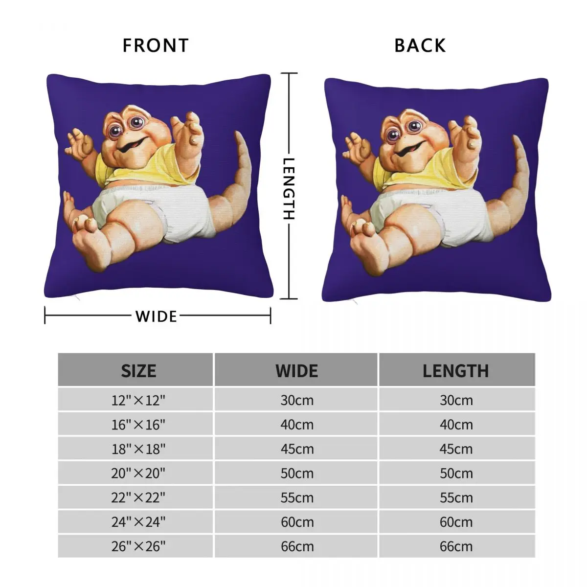 Baby Sinclair Dinosaurs Square Pillowcase Polyester Linen Velvet Printed Zip Decorative Pillow Case Home Cushion Cover