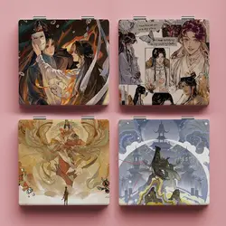 Tian Guan Ci Fu przenośne lusterko do makijażu Xie Lian Hua Cheng przenośne składane lusterka kosmetyczne figurki Anime Accesorios prezent dla dziewczynki