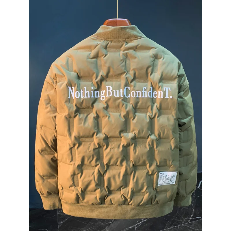 

7XL plus size down jacket men's high-end casual winter warm and thick coat Korean version fashionable baseball collar clothes