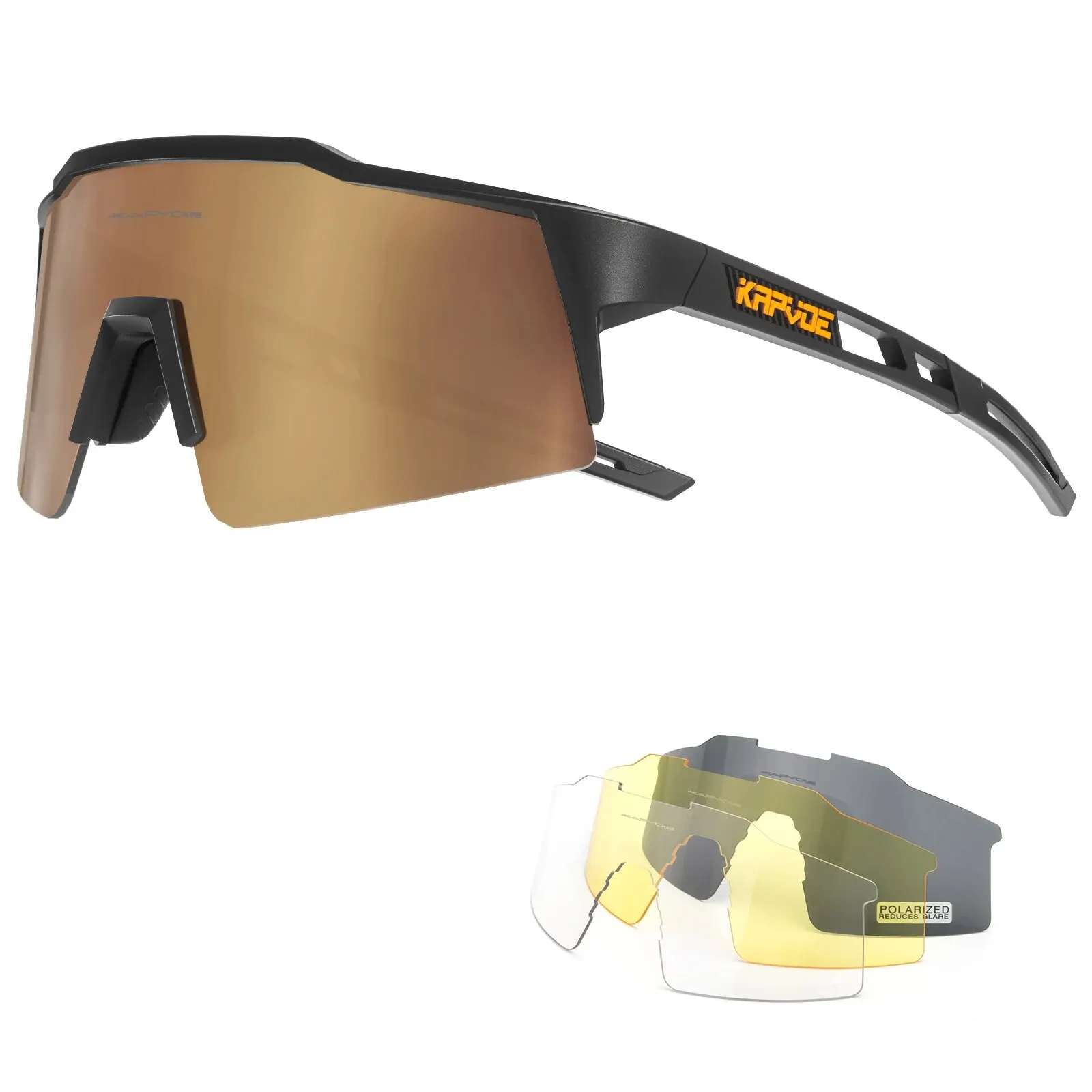 Kapvoe fahrrad brille polarisiert mtb rennrad brille uv400 schutz sonnenbrille ultraleichte sport brillen ausrüstung 3
