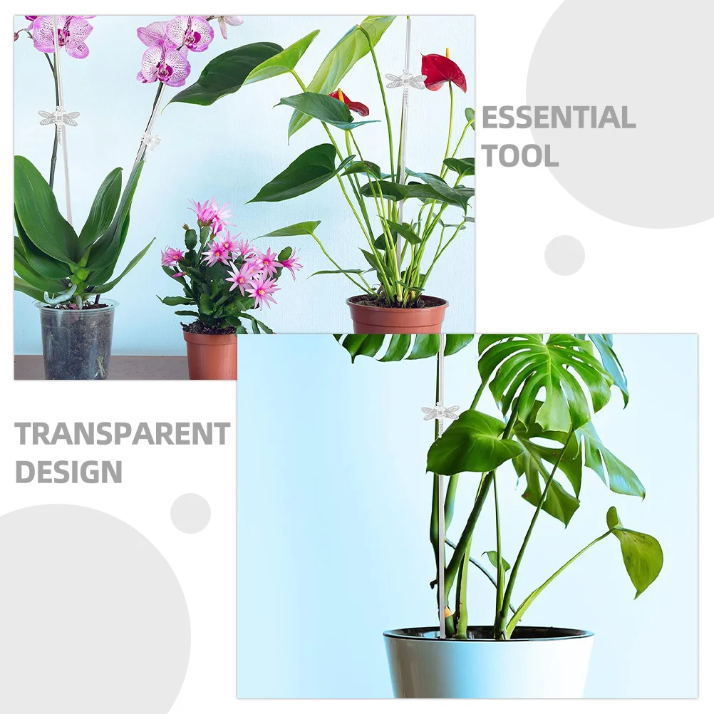 

20 компл., акриловый кол для растений, прозрачная опора для виноградных растений, садовый аксессуар, опорная стойка для стебля, кронштейн для горшечных растений, скалолазание