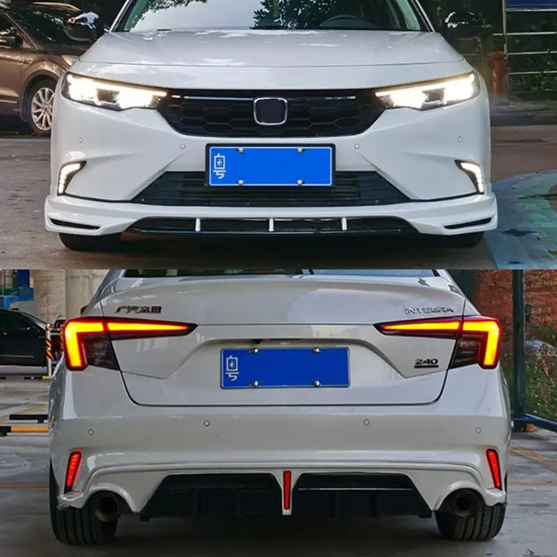 

Suitable for Type-C Spoiler Front Side Skirt Lip Rear Diffuser with Light Exhaust Pipe Tail Throat Small Surround