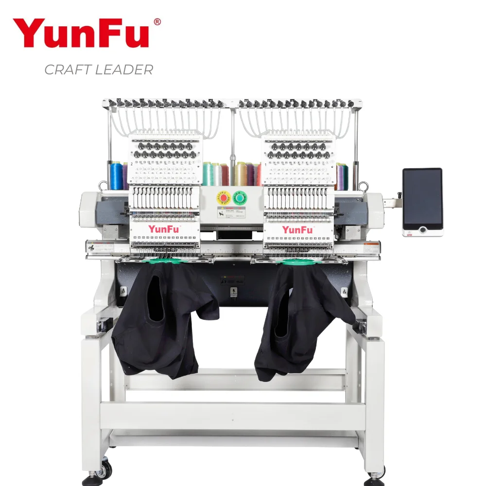 Computer Embroidery 2 Heads 12/15 Needle Factory Direct-Sale Machine Support Cap T-shirt Embroidery Stable Long-time Production