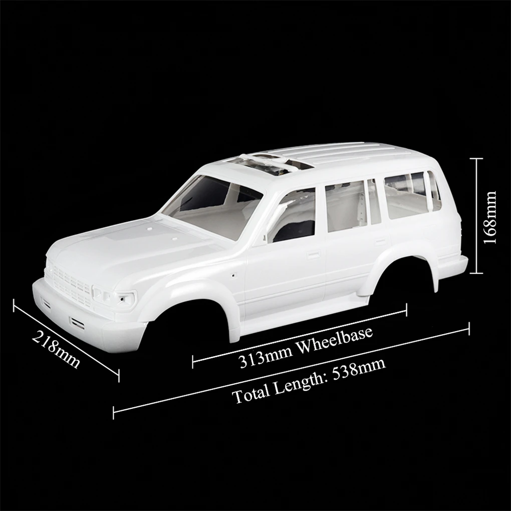 1/10 RC Podwozie gąsienicowe RCRUN RUN80 LC80 Zestaw metalowych podwozia Regulowane rozstaw osi Realizm Skala Model ciężarówki terenowej