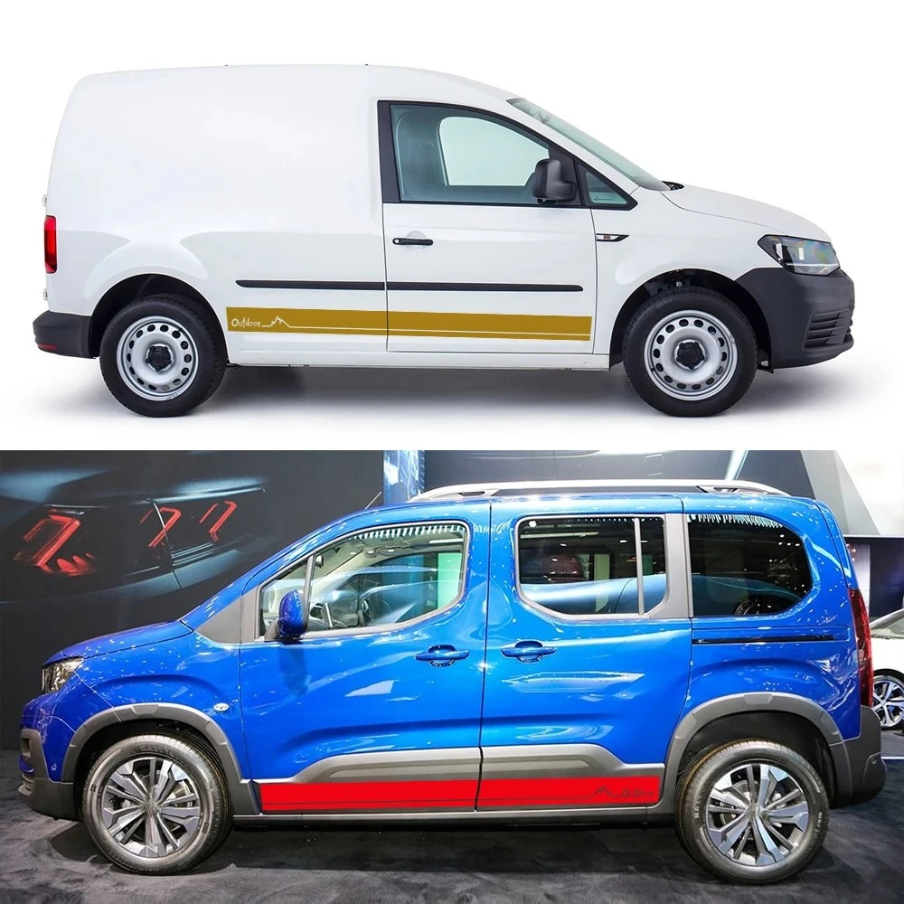2PCS Car Stickers For Volkswagen VW Caddy MK1 MK2 MK3 MK4 4 3 2 Maxi Kombi Camper Van Vinyl Decals Graphics Tuning Accessories view 3