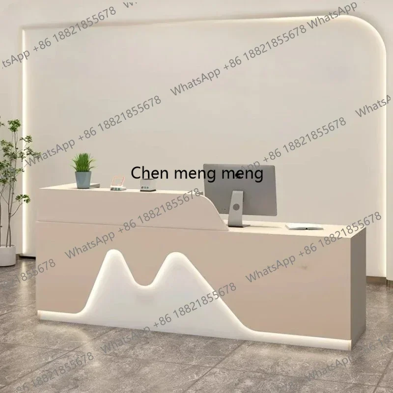 

F5822 Clothes Reception Desk Commercial Beautician Office Business Register Hotel Home Counter Furniture Counters Beauty Salon T