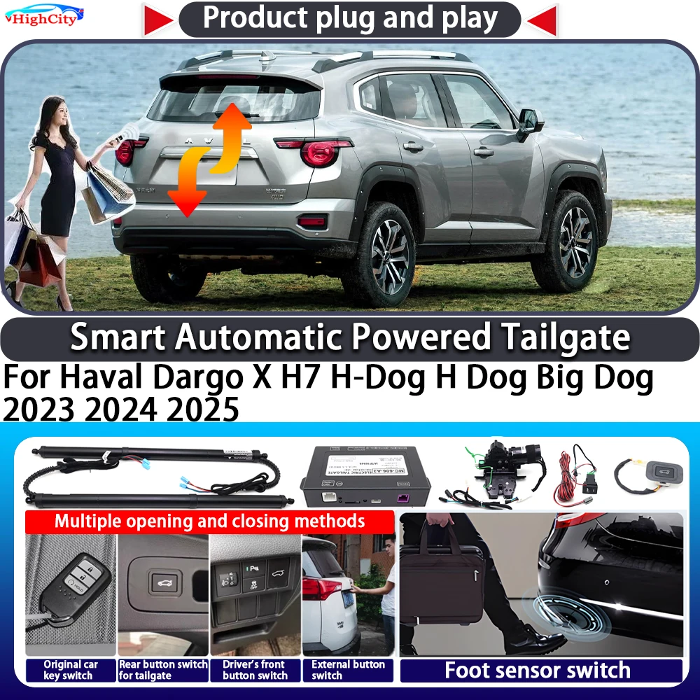 

For Haval Dargo X H7 H-Dog H Dog Big Dog 2023 2024 2025 Smart Automatic Powered Tailgate Key Lift Close Electric Power Tailgate