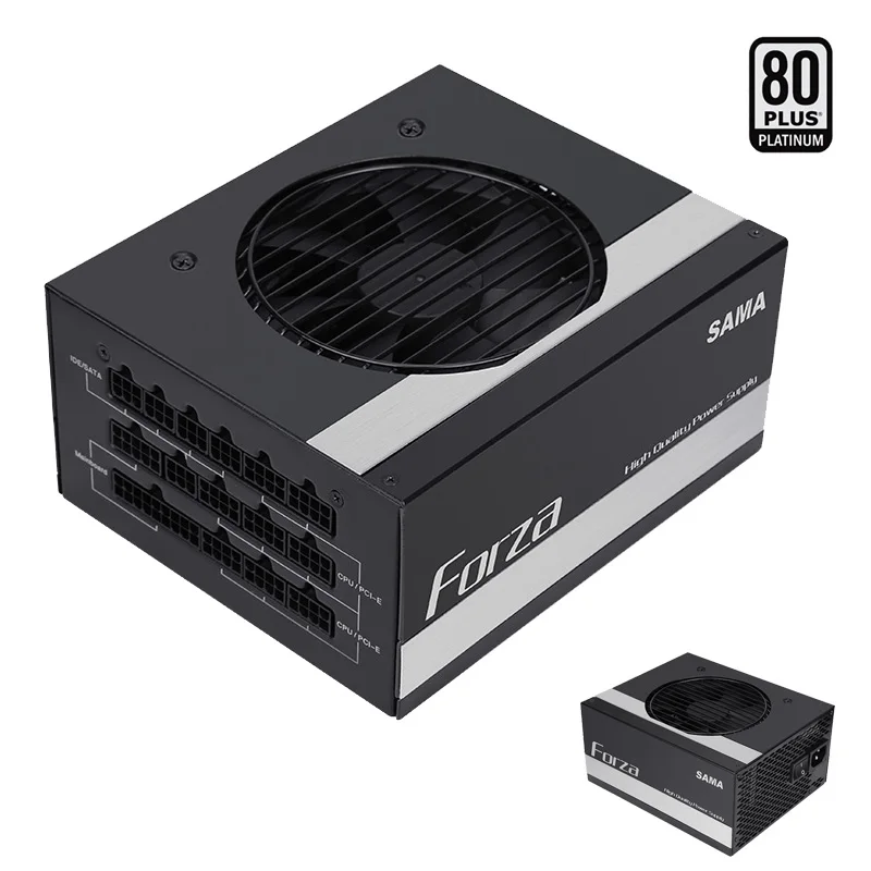 SAMA PLATINUM 1200 Watt Computer Power Supply 80PLUS Gold Medal / Active PFC / Silent Fan / 4kg ATX power supply