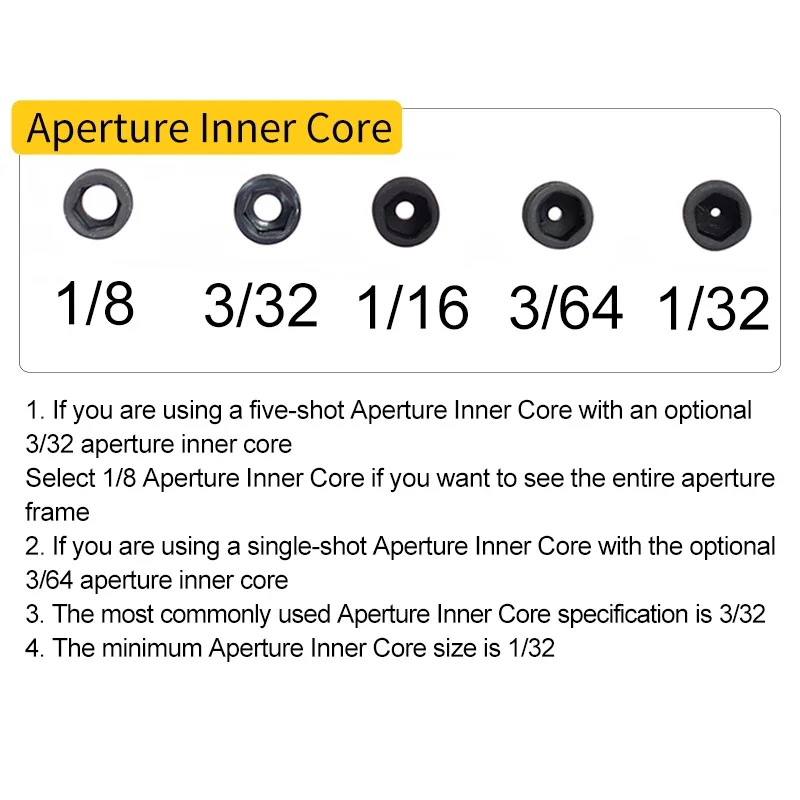 1pc Compound Bow Peep Core Sight Clarifier Lens Set for Shooting Archery Aiming Accessories 1/8 1/16 1/32 3/31 3/64