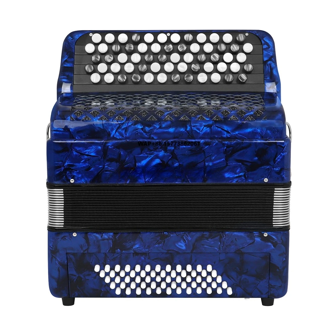 

AH-110 62-клавишный, 60 басов, профессиональная синяя кнопка, аккордеон с 3 регистровыми переключателями, противоскользящие клавиши, отзывное действие