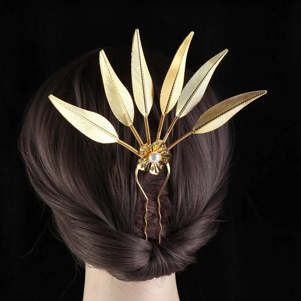 Minorities Hair Accessories Ancient Hanfu Headwear Ancient Style Headwear Thai Headdress U Shape Hairpin Metal Hair Sticks