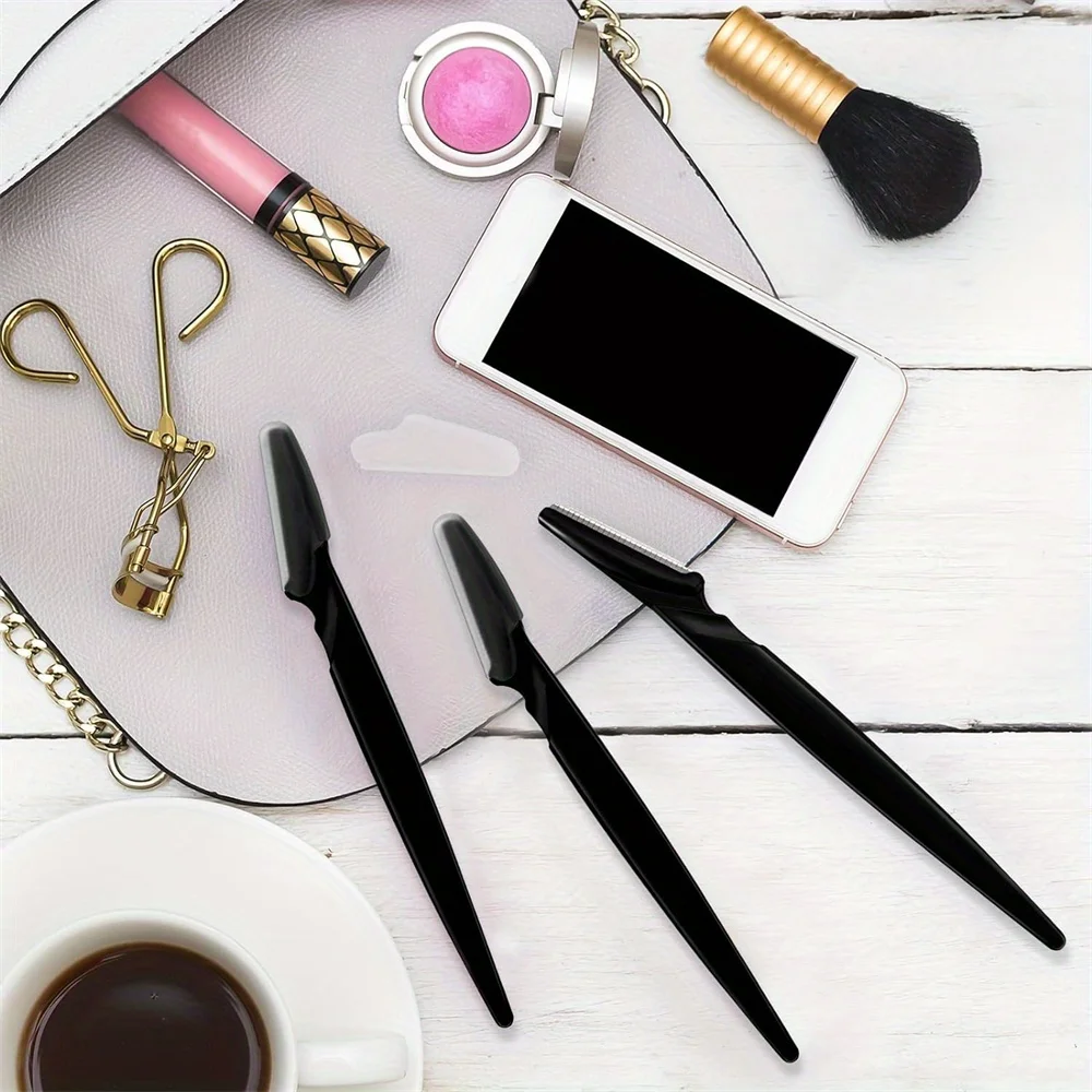 Ensemble de rasoirs à sourcils pour femmes, 21 pièces, épilateur Facial, outil de Dermaplaning avec couvercle de précision, 3 couleurs