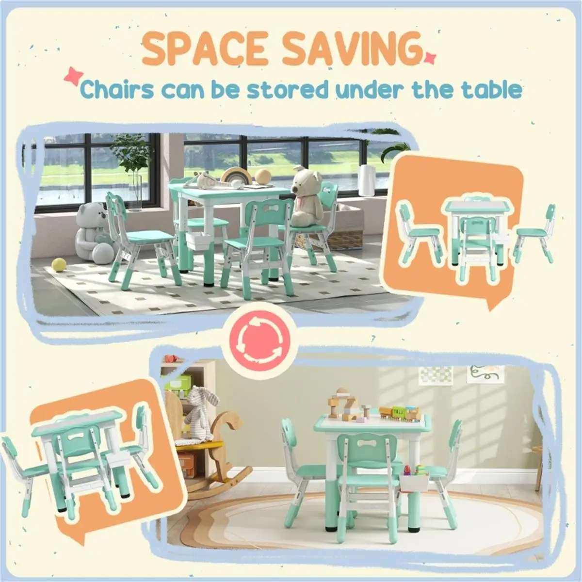 Kids'    Set - Fun Playroom Furniture for Children - Stylish, Durable & Compact Design