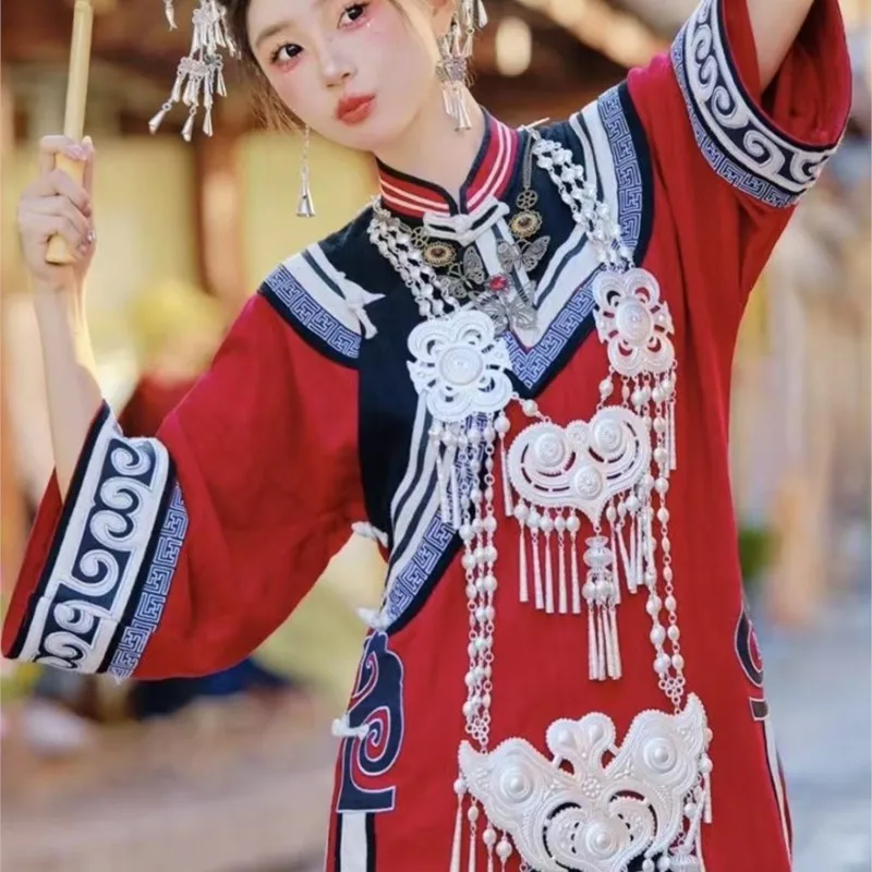 

Cotton and linen embroidered exotic photo suits for adults