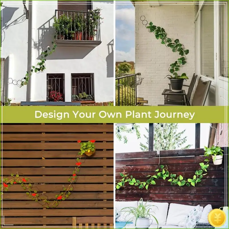 Chain Trellis For Climbing Plants Indoor & Outdoor House Plant Accessories For Monstera Pothos Ivy, And More Garden Wall