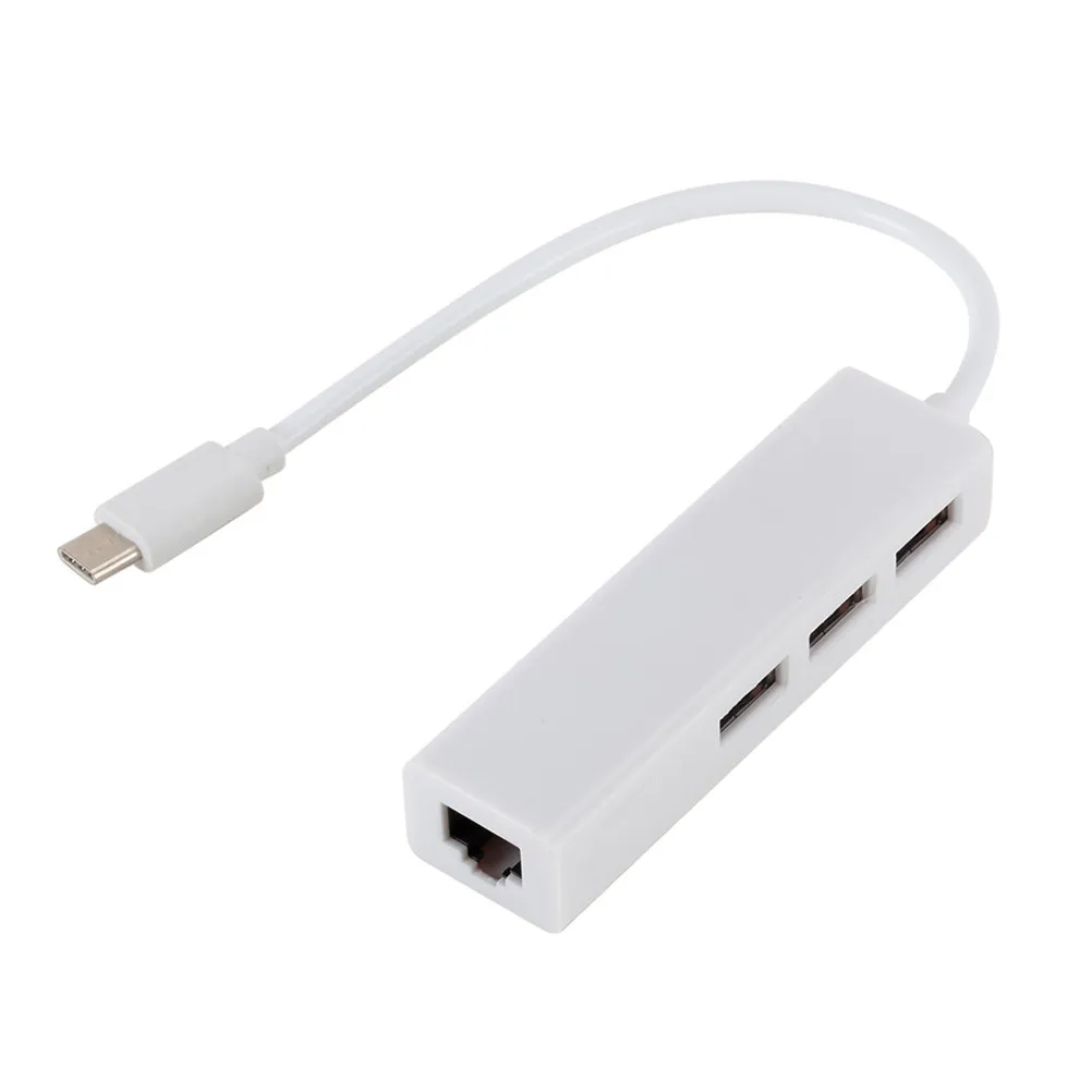 Professional Type C to Rj45 Network Adapter with 3 USB Ports Usb3.1 10Gbps 20Gbps Bidirectional Transfer 100W Pd Fast Charging