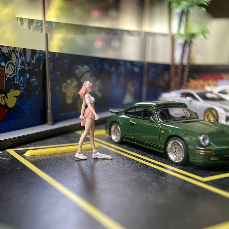 

2026 Creative 1/64 Pink-Skirt Doll Miniature Model Doll Creative Home Desktop Mini Resin Character Doll Decorative OrnamentLI947