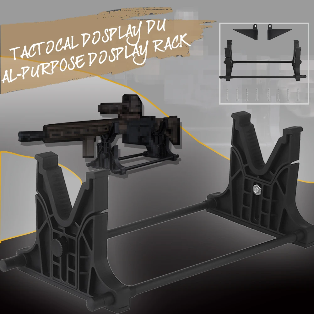 

Tactical Display Stand Airguns Stand Display and Cleaning for Rifle, Handguns Accessories Adjustable Rack Height Shooting Aid