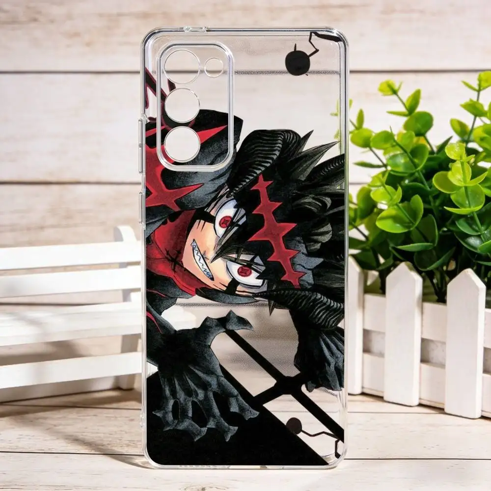 

Anime Cool A-Asta Black Clover Phone Case For Samsung Galaxy S24 S25 S23 S22 S21 Plus S24 S25 Transparent Cover Case