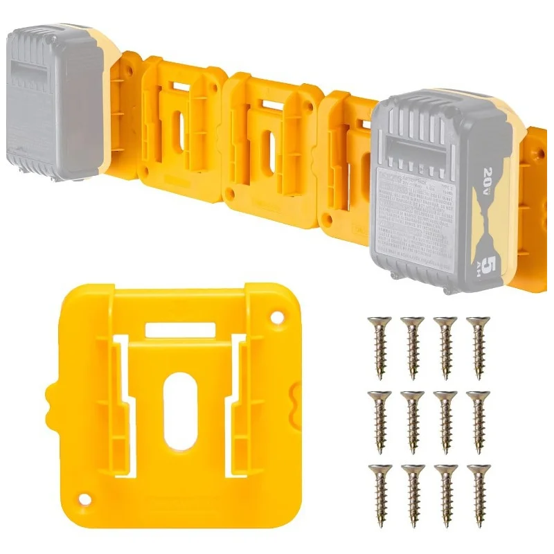

Battery Holder for Dewalt 18V 20V Li-ion Battery ,Wall Mount Battery Storage Holder Battery Rack for Work Van Shelf Toolbox