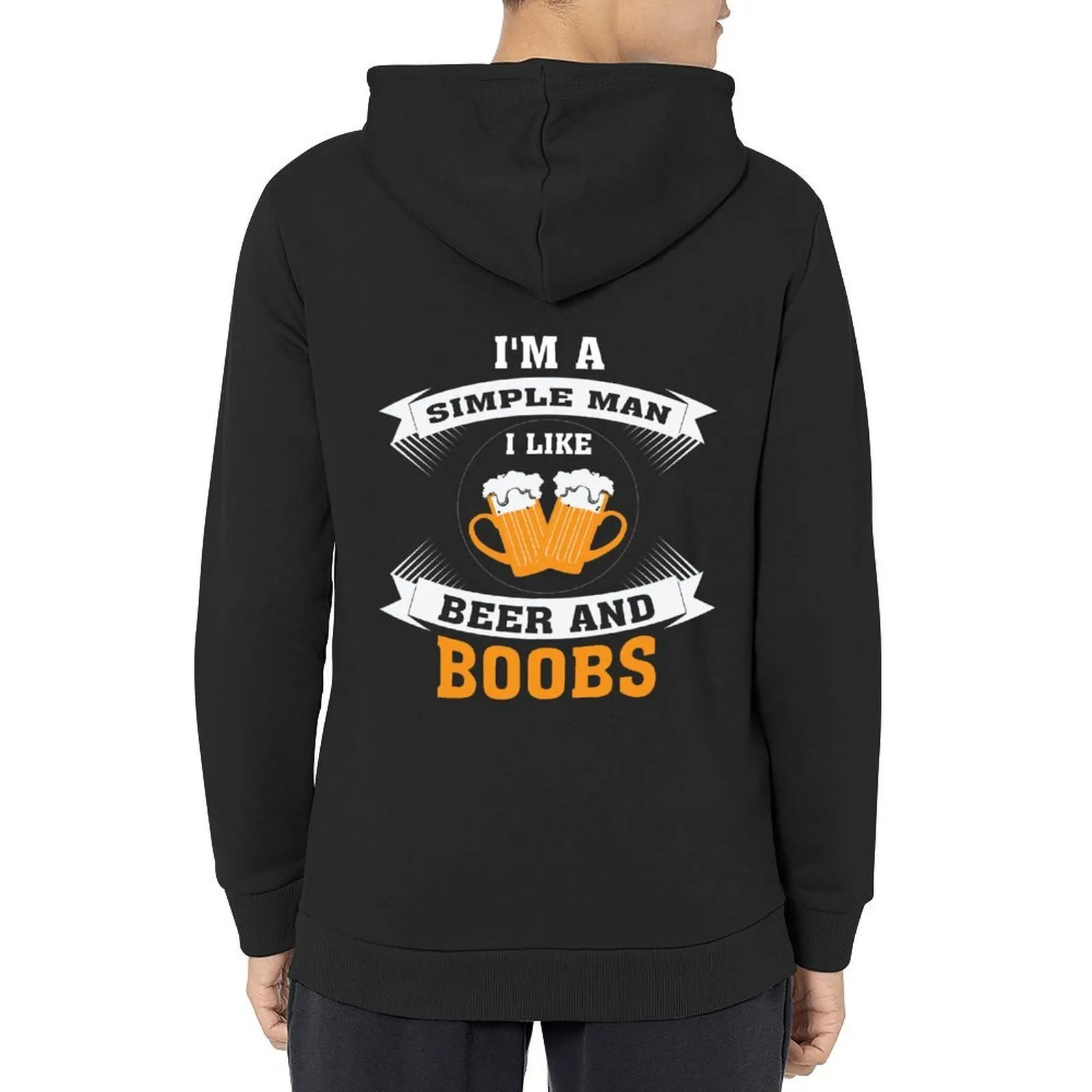 

I'm A Simpleman I Like Beer And Boobs Hoodie anime clothing men's coat blouse autumn new products mens hoodie