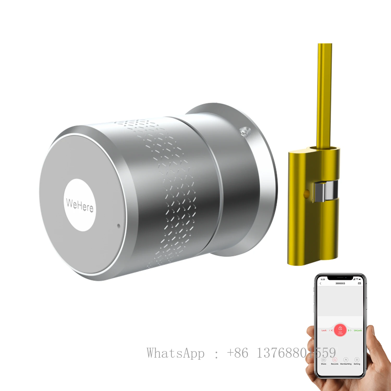 M520 Indoor Wifi Doorlock Tuya Lock Cylinder For Home High Security Cylindrical Fingerprint Door Lock Smart Digital Door Lock