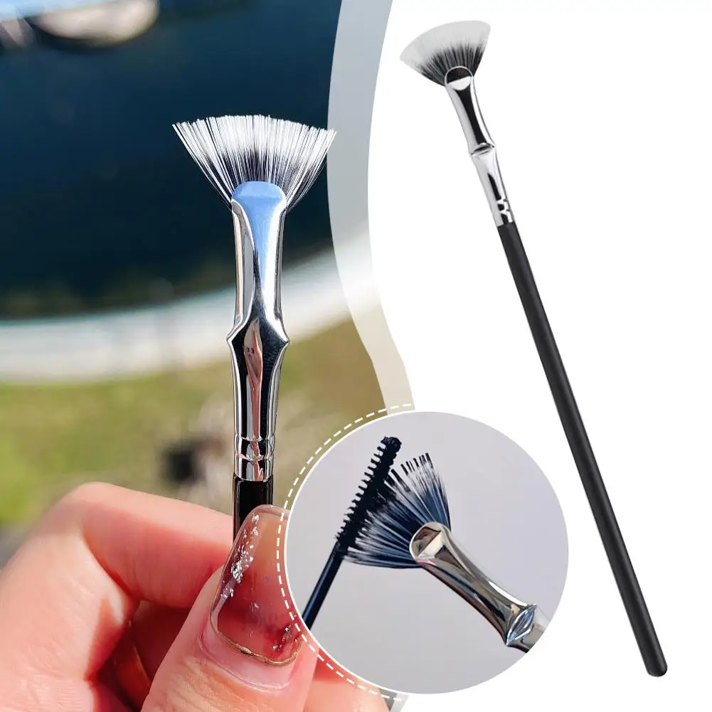 Fan-shaped Eyelash Brush Bent Mascara Separator Brushes For Eyelashes Professional Mini Eyelash Brush Beauty Makeup Tool X5C2