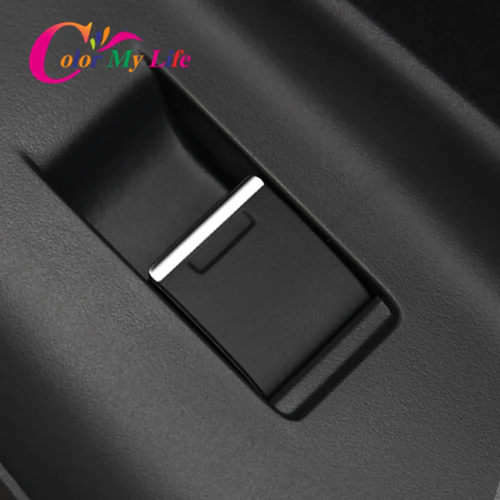 Windows Lift Switch Sticker Door Button Interior ABS Chrome Trim Decoration Sticker for Honda CRV CR-V Fit HRV City Accord