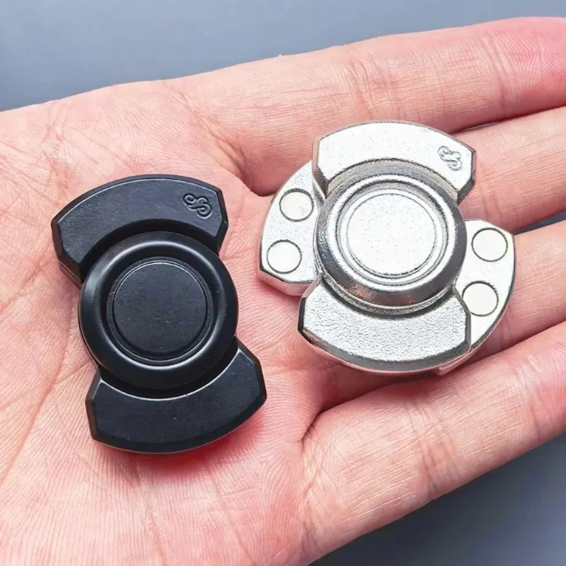 Three Body Small Square Fingertip Gyroscope EDC Toy Pop Coin Push Plate Decompression Tool