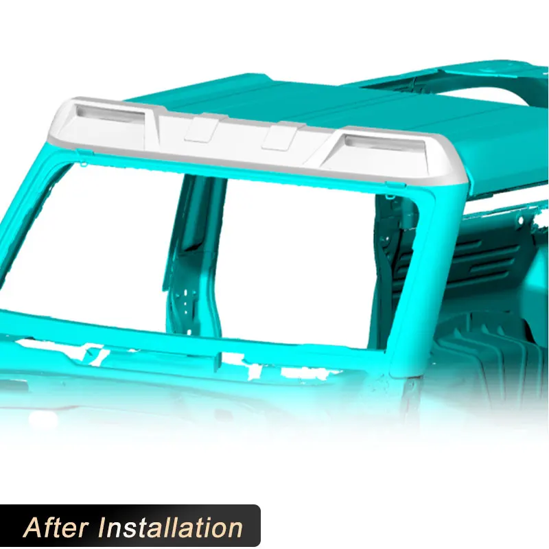 سقف السيارة الأمامي أجنحة سبويلر ألياف الكربون لفورد برونكو الرياضة فائدة 2021 2022 2023 سباق سبويلر الجبهة العلوي الشفاه طقم الجسم