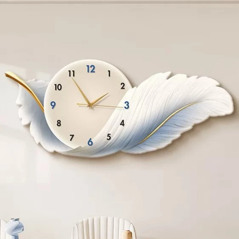 Bedroom Horizontal Wall Clocks Aesthetic Luxury Silent Art Wall Clocks Movement Antique Orologio Da Parete Home Decorations