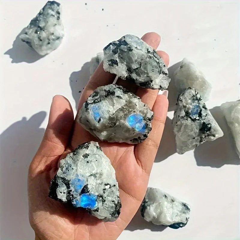 Natural Moonstone Raw Stone, A Unique Mineral Specimen for Lovers of Aromatherapy, Meditation, Yoga and Home Decor Crystal view 2