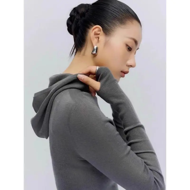 

Sweaters Jumpers Pullovers Woman Turtleneck Drawstring Asymmetric Neck Western Woolens Knitted Cashmere Artistic Warm Halloween