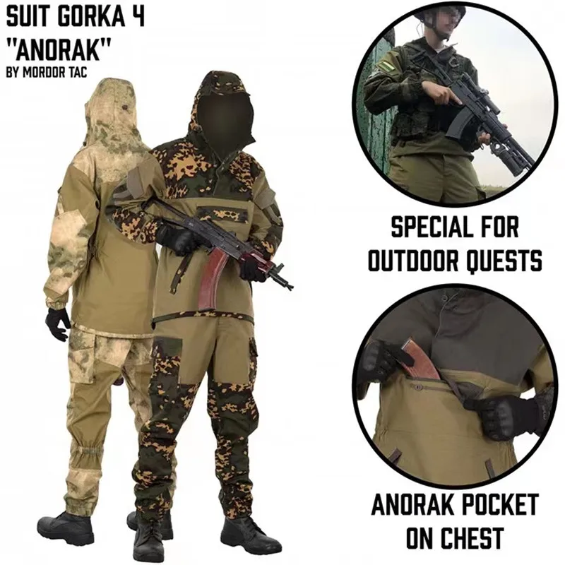 GORKA Uniform Tactical Uniform Gorka-4 Hunting Suit Outdoor Training Clothing Airsoft Suit Working Uniform