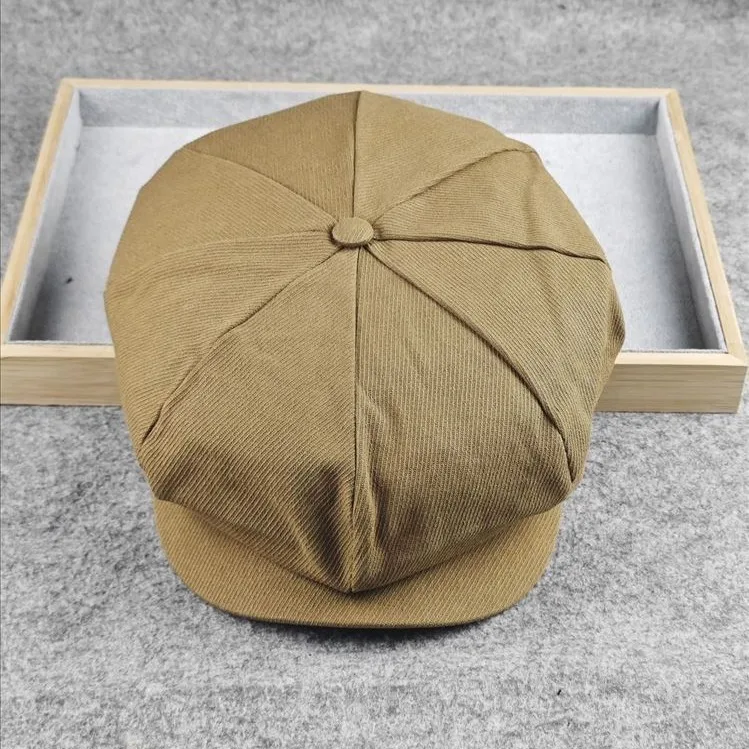 

Летние хлопковые кепки большого размера 62 см газетчика, мужские саржевые 8-панельные передние шляпы, восьмиугольная шляпа в стиле ретро, мужские повседневные береты с большой головкой