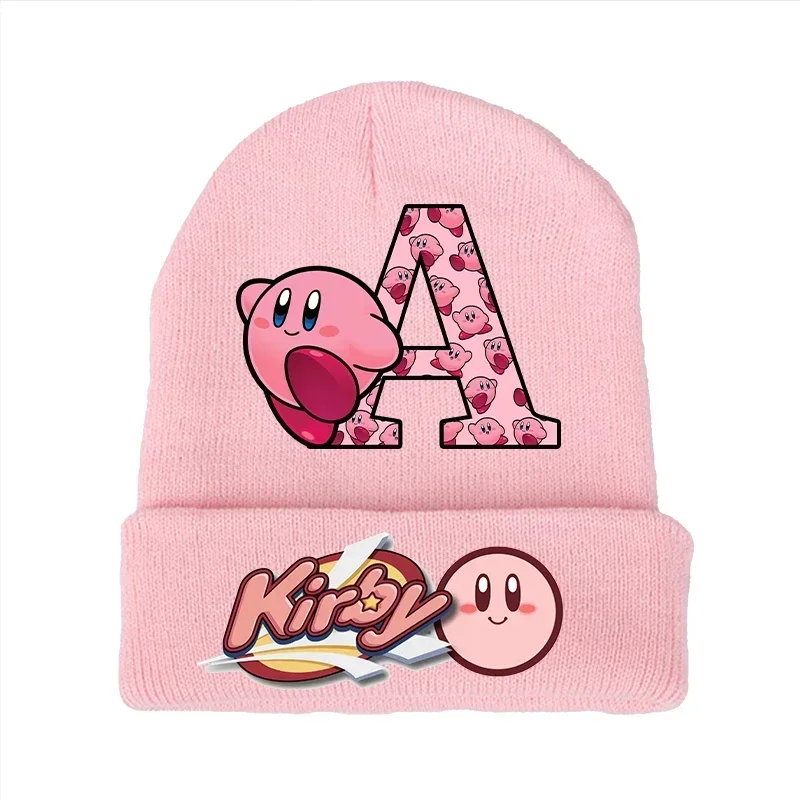 Star Kirby Knitted Hat Boy Girl Anime Cartoon Cute Woolen Hat Outdoor Activities Warmth Leisure Beanies Cap Child Clothing Gift