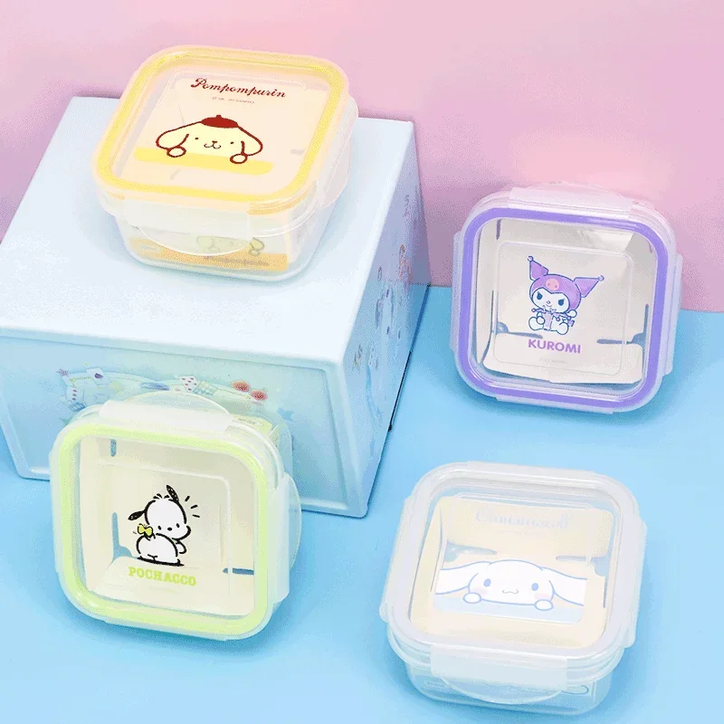 

MINISO Cinnamoroll Anime Kawaii Ins Storage Bento Box Cute Cartoon Pochacco PomPomPurin Heated Microwave Lunch Box Gifts Toys