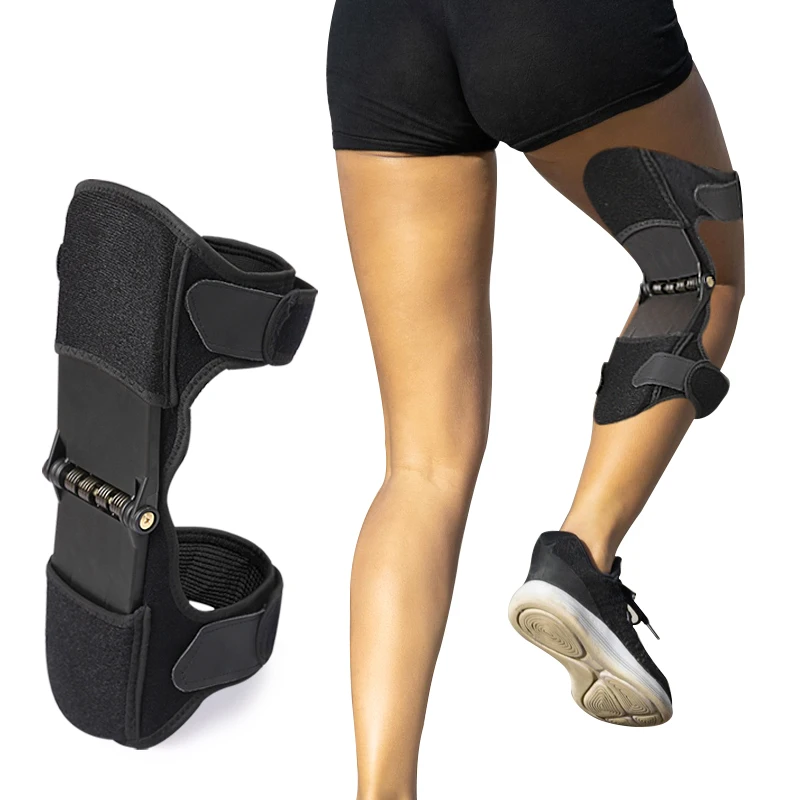 

Power Knee Brace Joint Support Power Knee Stabilizer Pads Protective Gear Booster with Powerful Springs for Men/Women Weak Legs