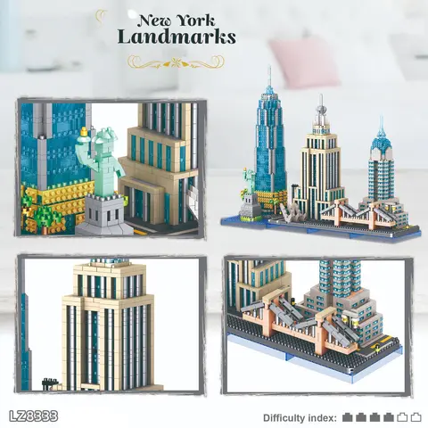 Kreativ arkitektur USA New York Skyline Mikrodiamantblock Byggset Nanobrick Leksaker Kollektion För Gåvor 10 best sales nanobrick - №6