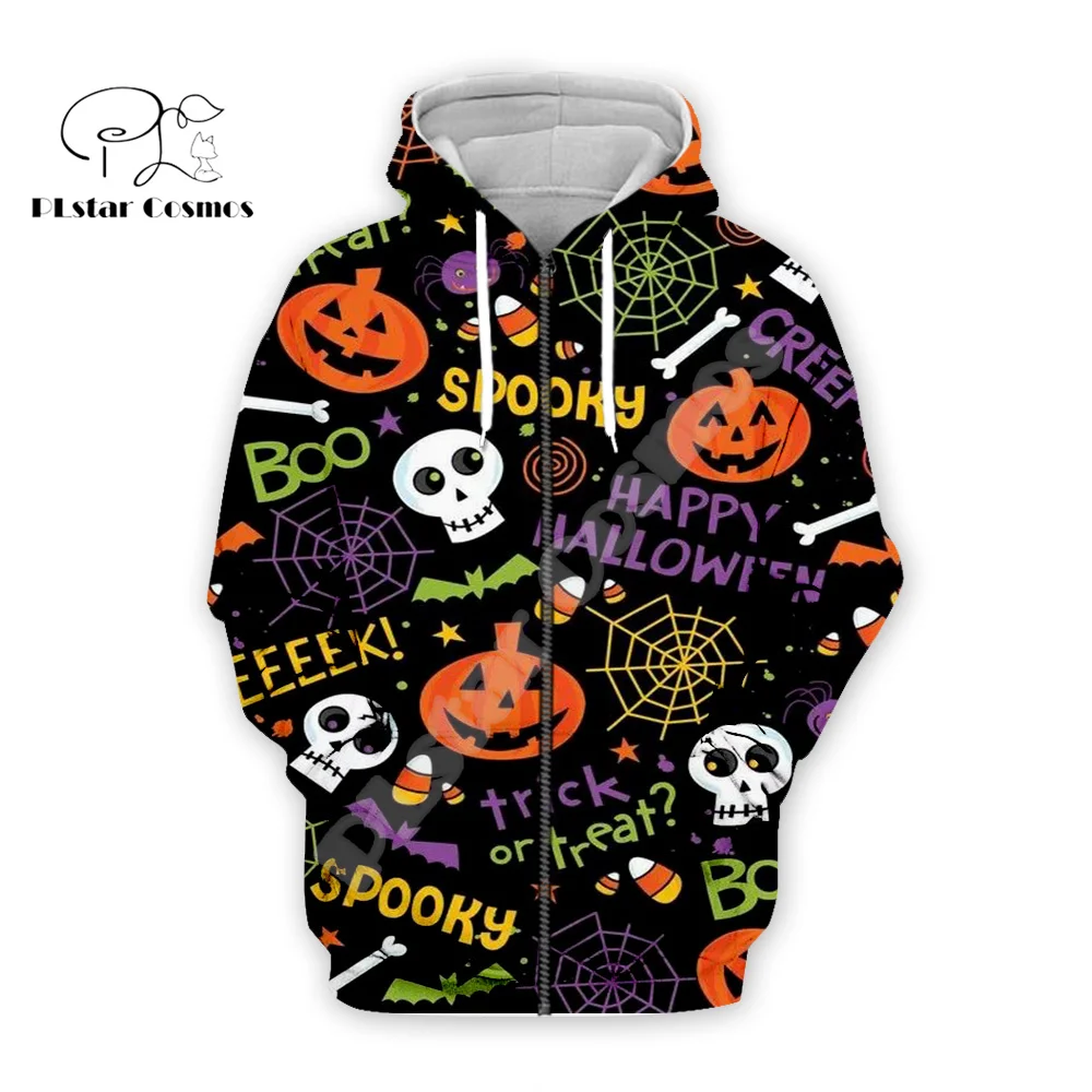 

Halloween Pumpkin Skull Ghost Tattoo Retro Colorful Tracksuit Harajuku Pullover 3DPrint Streetwear Casual Jacket Funny Hoodies 1