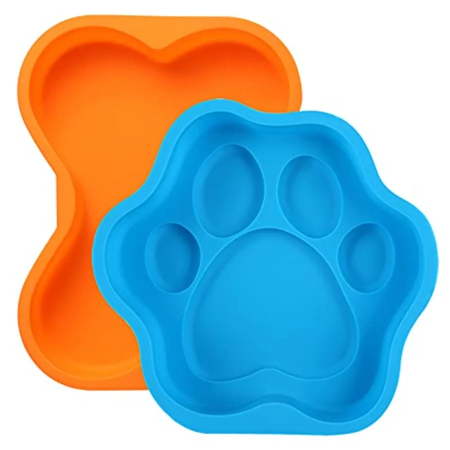 

2Pcs Silicone Dog Birthday Cake Pans Bone Shape 8 Ih