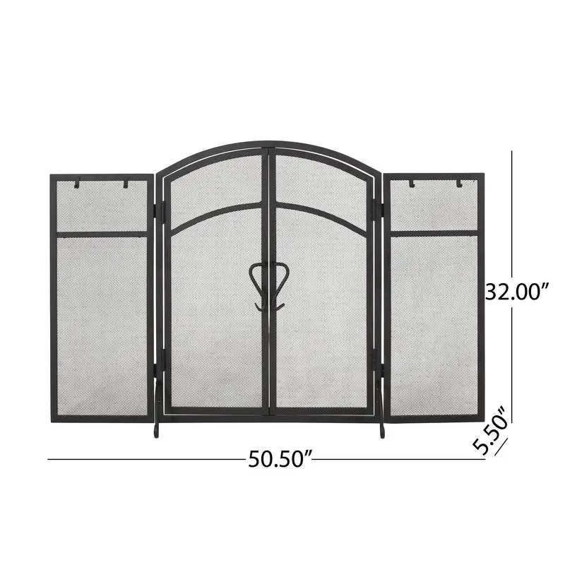 Folding Screen with Doors and 4-Piece Tool Set for Home Decor and DIY Projects