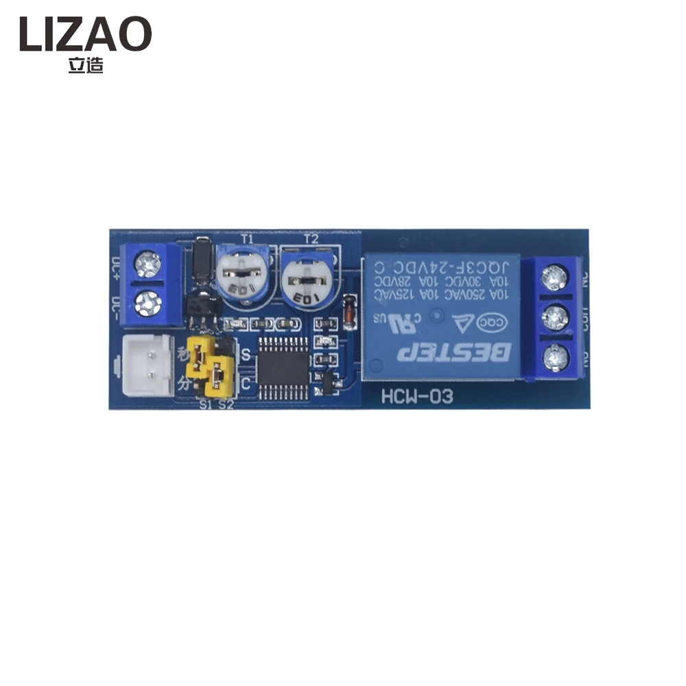 DC 5V/12V/24V Multi-Function Delay Relay Module, Infinite Cycle ON-OFF Timer with Double Adjustable 0-100 Minutes