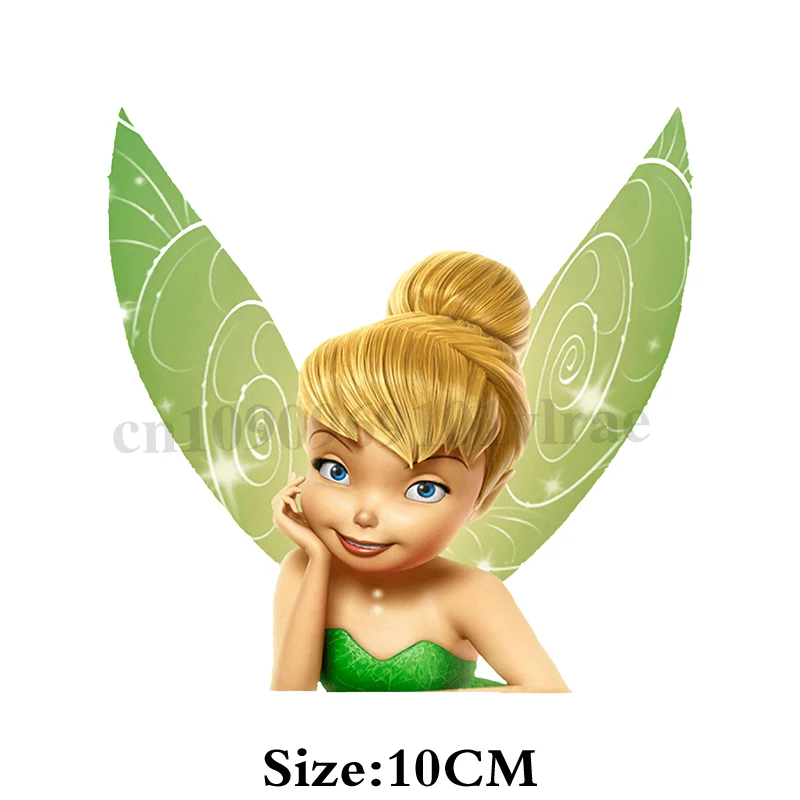 Kawaii Tinkerbell Disney UV DTF สติกเกอร์สําหรับ THERMOS ขวดถ้วยห่อรูปลอกสติกเกอร์ DIY ขวดน้ําตกแต่ง