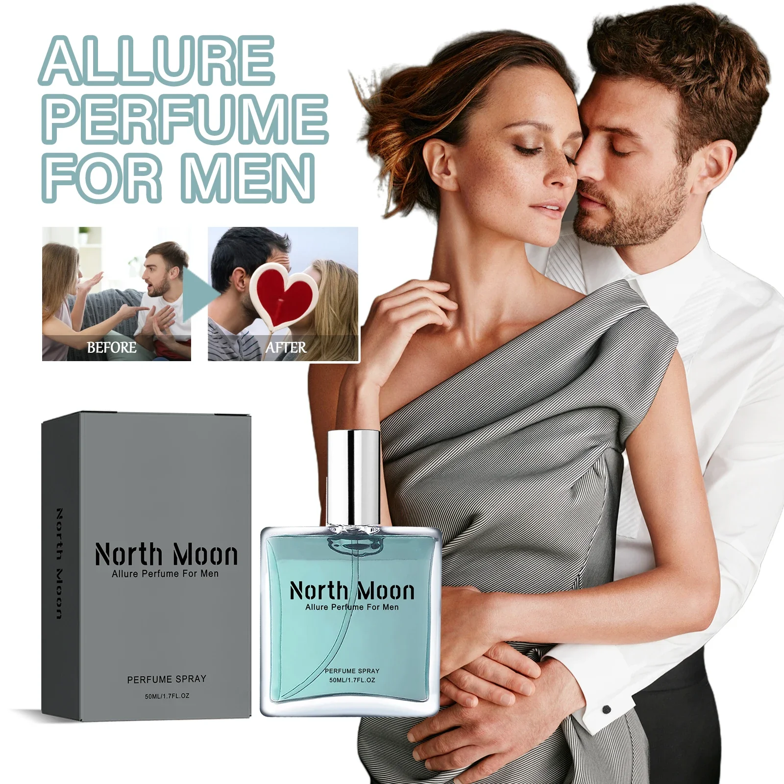 50ml Cologne Perfume Men Original Long Lasting Fragrance Pheromone Dating Perfume Attract Women Releasing Charm Eau De Parfum