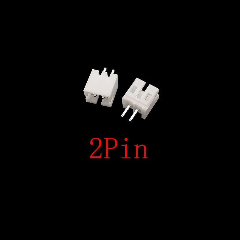 100Pcs/lot JST PH 2.0mm Pitch 2/3/4/5 Pin Terminal Male Plug Plastic Housing Straight Pin White Shell PCB Connector PH 2.0