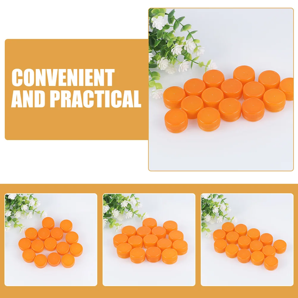 

100 pcs Caps Plastic Water Bottle Lids Leak-Proof Sealing For Diy Crafts Kids Activities Various Bottle Sizes Kitchen Bar