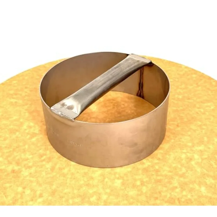 

7-дюймовое кольцо для нарезки теста из нержавеющей стали, серебристое, с прецизионным краем для равномерной нарезки