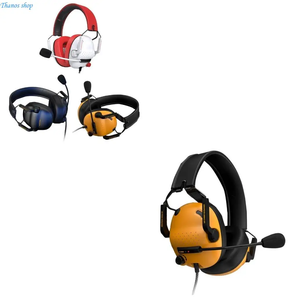 USB Gaming Headset for PC Computer Headphones with Microphone Noise Cancelling X37A